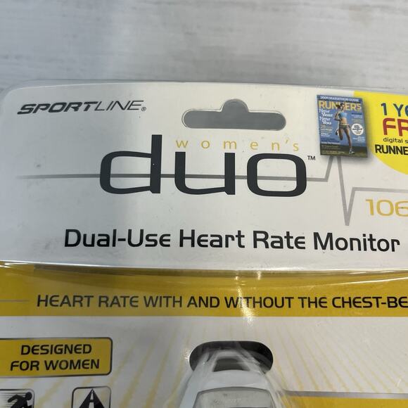 New Sealed Sportline DUO 1060 Dual Use Heart Rate Monitor Watch w/ Chest Belt - Picture 2 of 11